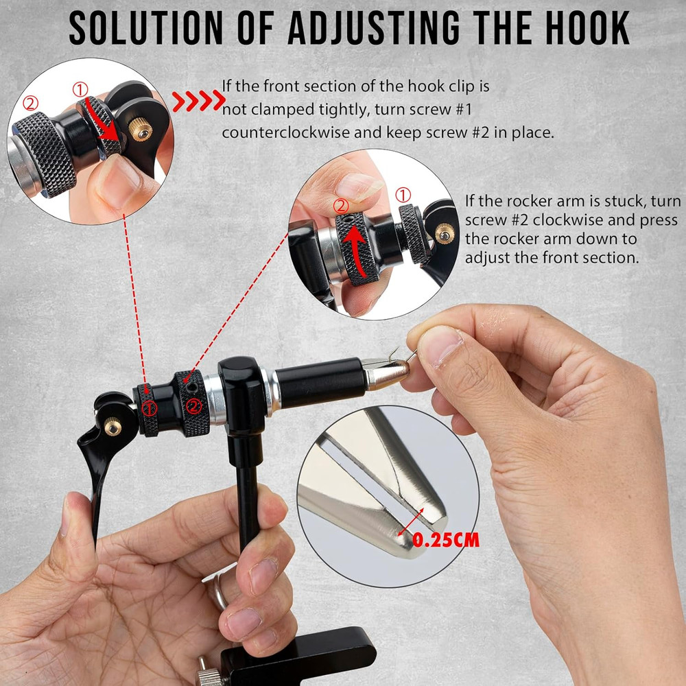 Complete Fly Tying Vise and Tools Kit for Beginners and Experts