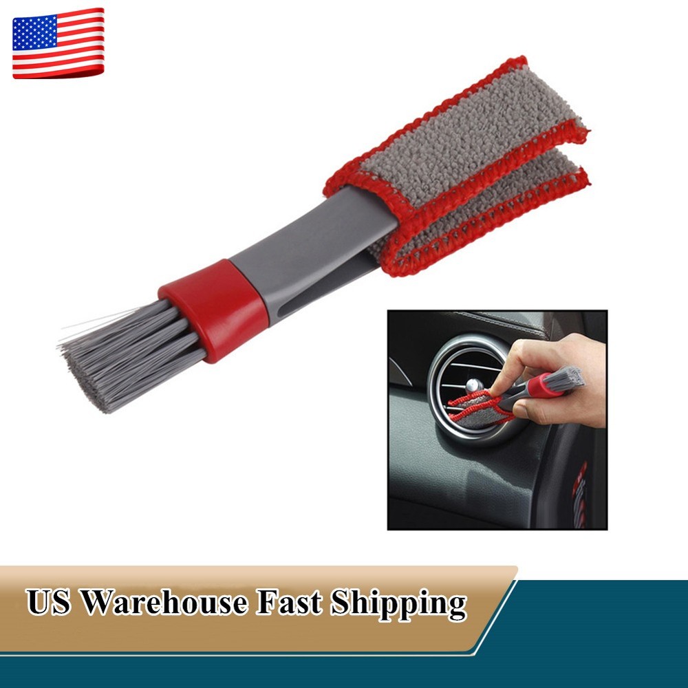 1pc Double-end Brush Car Multifunction Auto Cleaning Tool Air Vent Cleaning