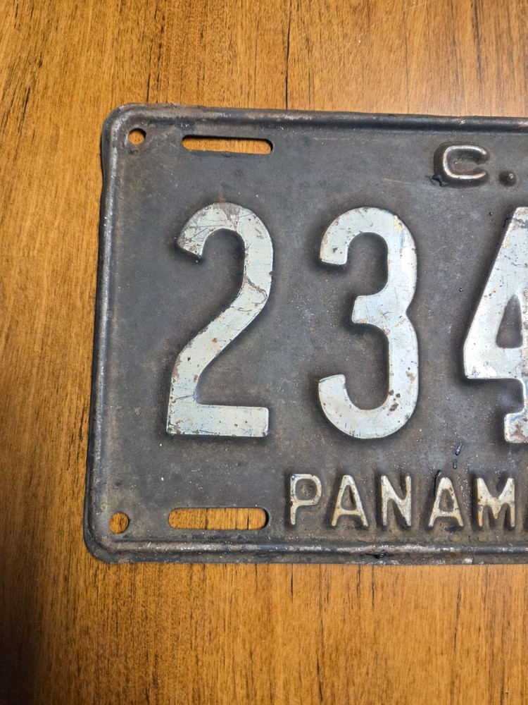 1945 Panama License Plate