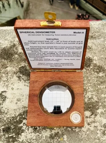 Forestry Suppliers Spherical Crown Elegant Solid Wood Handmade Densiometer Gift