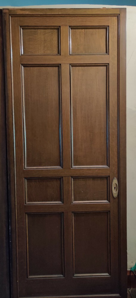 Antique Solid Oak Pocket Doors from Mansion
