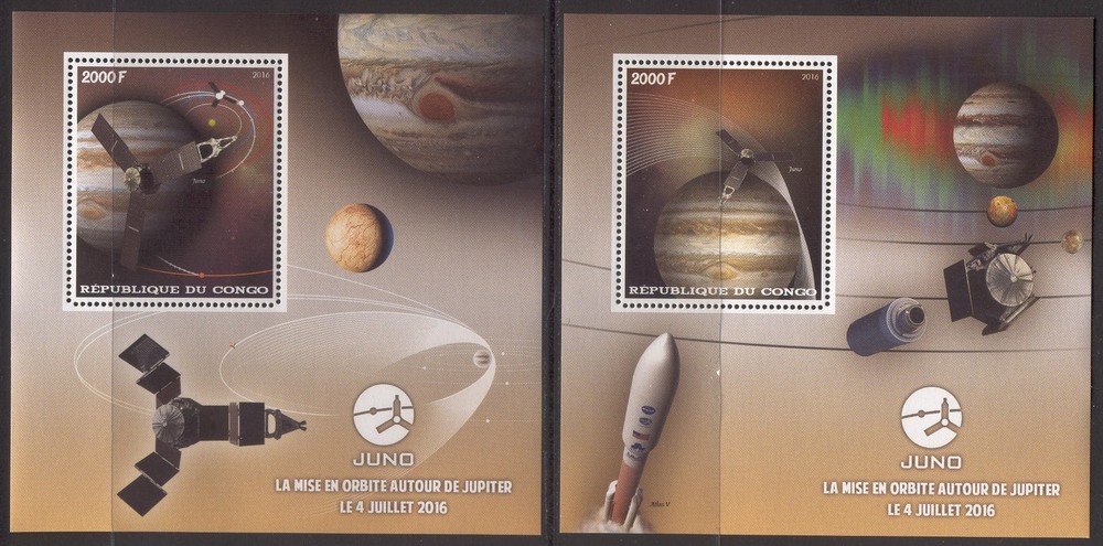 Lollini P70 Space JUNO Jupiter - 2 Sheets MNH 2016