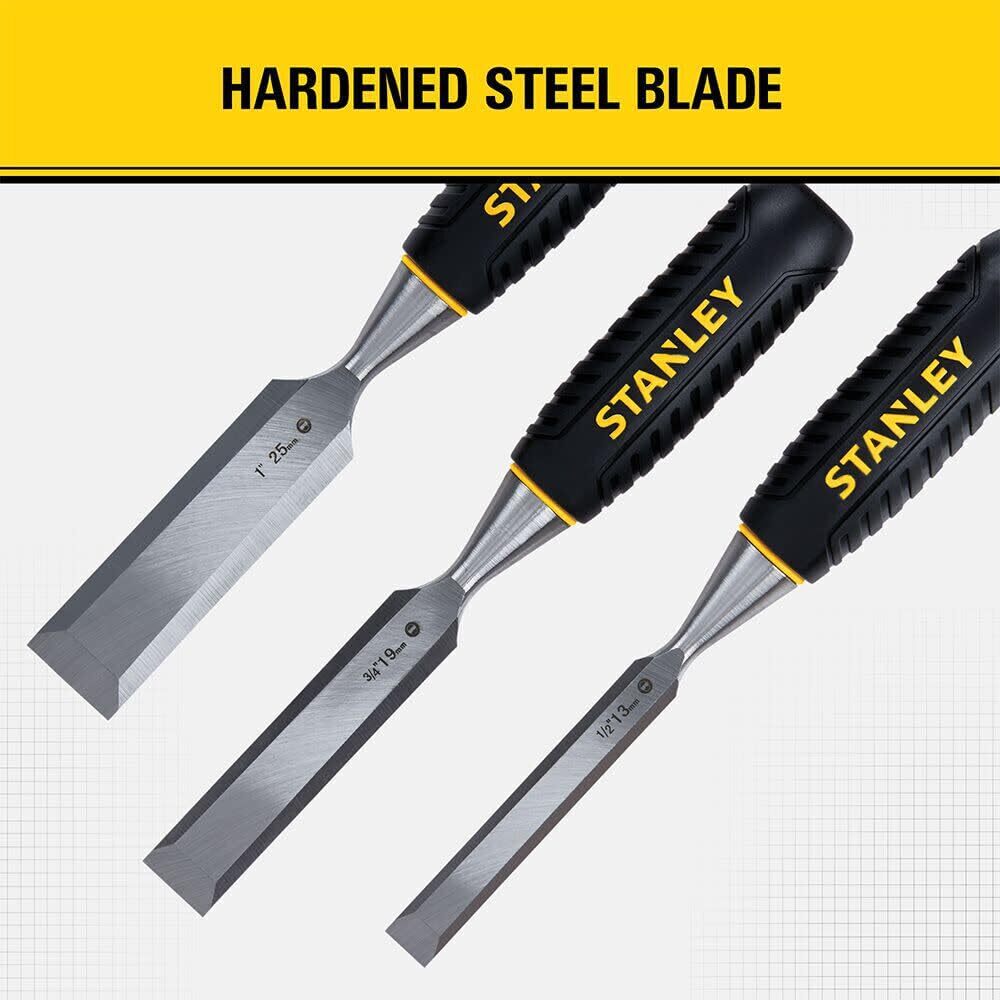 Stanley 3PC Wood Chisel Set