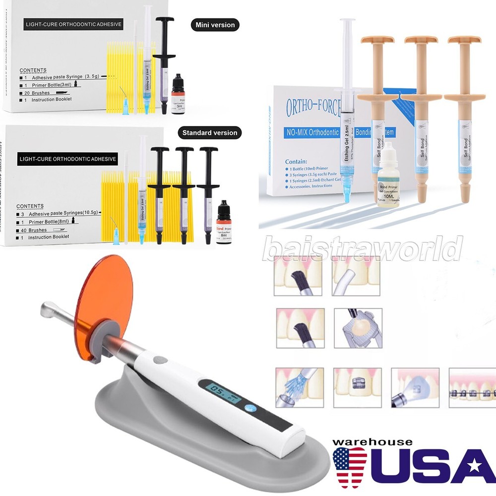 3Style Dental Composite Resin Bonding Kit /1Sec Curing Light Cure Lamp