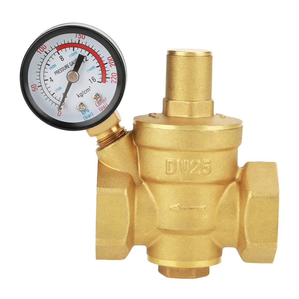 Water Pressure Regulator 1 inch DN25 Brass 76mm / 2.99in x 107mm / 4.21in