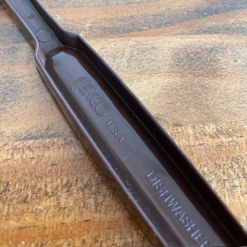 Vintage EKCO USA Brown Solid Serving Spoon
