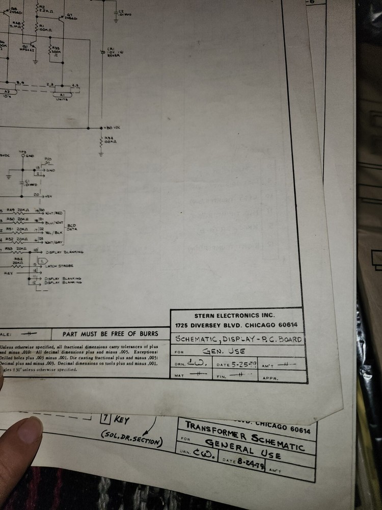 Ali Pinball Manual W/ Schematics Stern *missing Front & Back Covers*