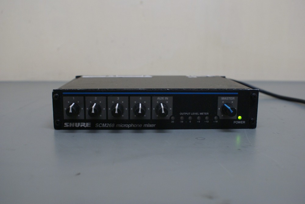 Shure SCM268 4 Channel Microphone Mixer 2D
