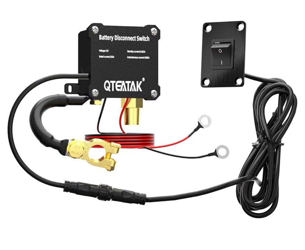 12V 250A Battery Disconnect Switch, KCD4, Manual Control (Panel Rocker Switch)