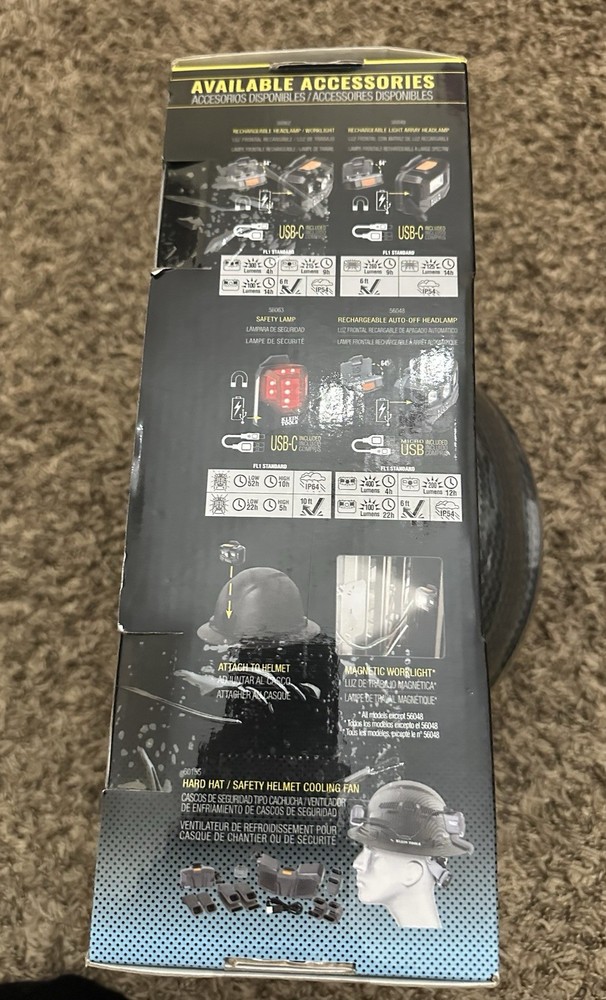 Klein Tools Karbn Pattern Hard Hat New Open Box Head Size 6.5-8