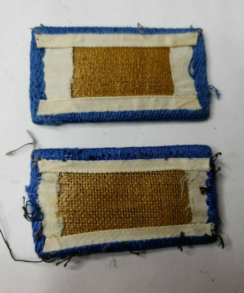 WWII German Collar Tab set of 2 blue