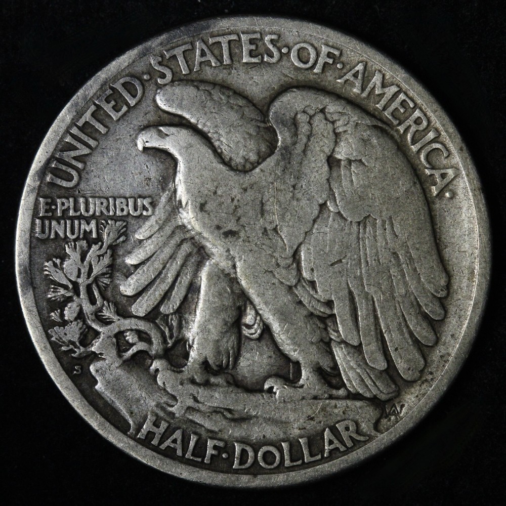 1918-S Walking Liberty Half Dollar FINE E726 IACM