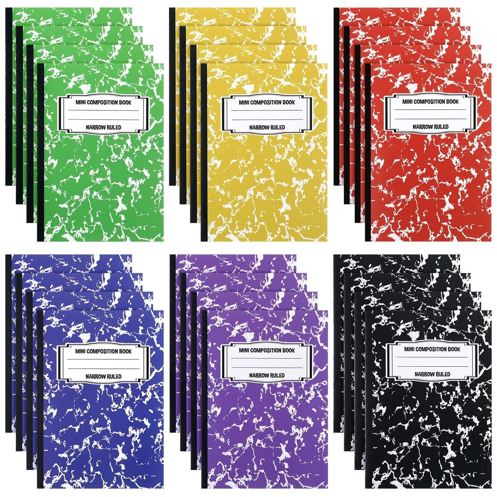 24 Pieces Mini Composition Notebook Composition Books Small Marble Note Books...