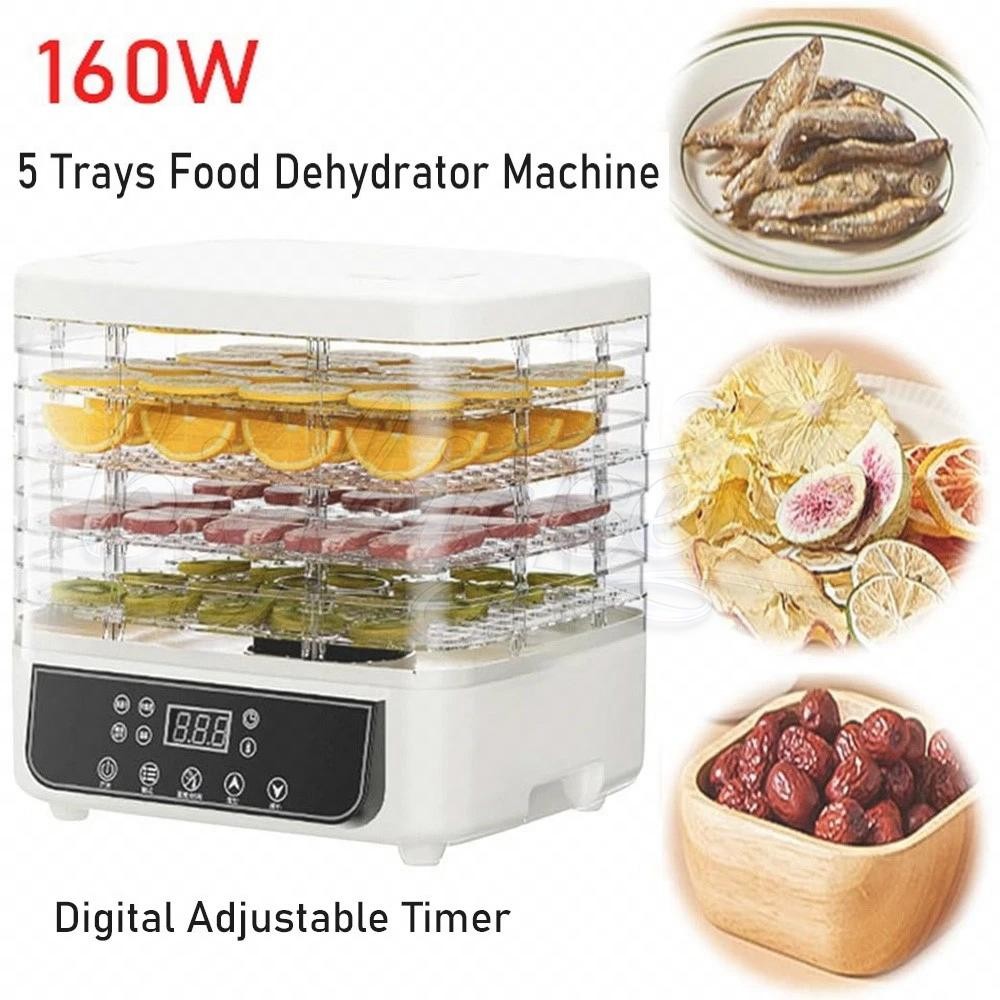 5-Trays Food Dehydrator Machine Adjustable Temperature for Jerky/Fruit/Vegetable