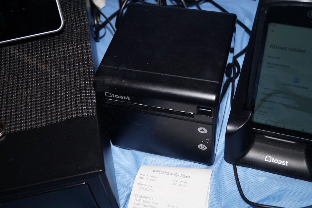 Toast POS Systems Touchscreen Terminal, 6 Handheld System, 3 Printer UNTESTED