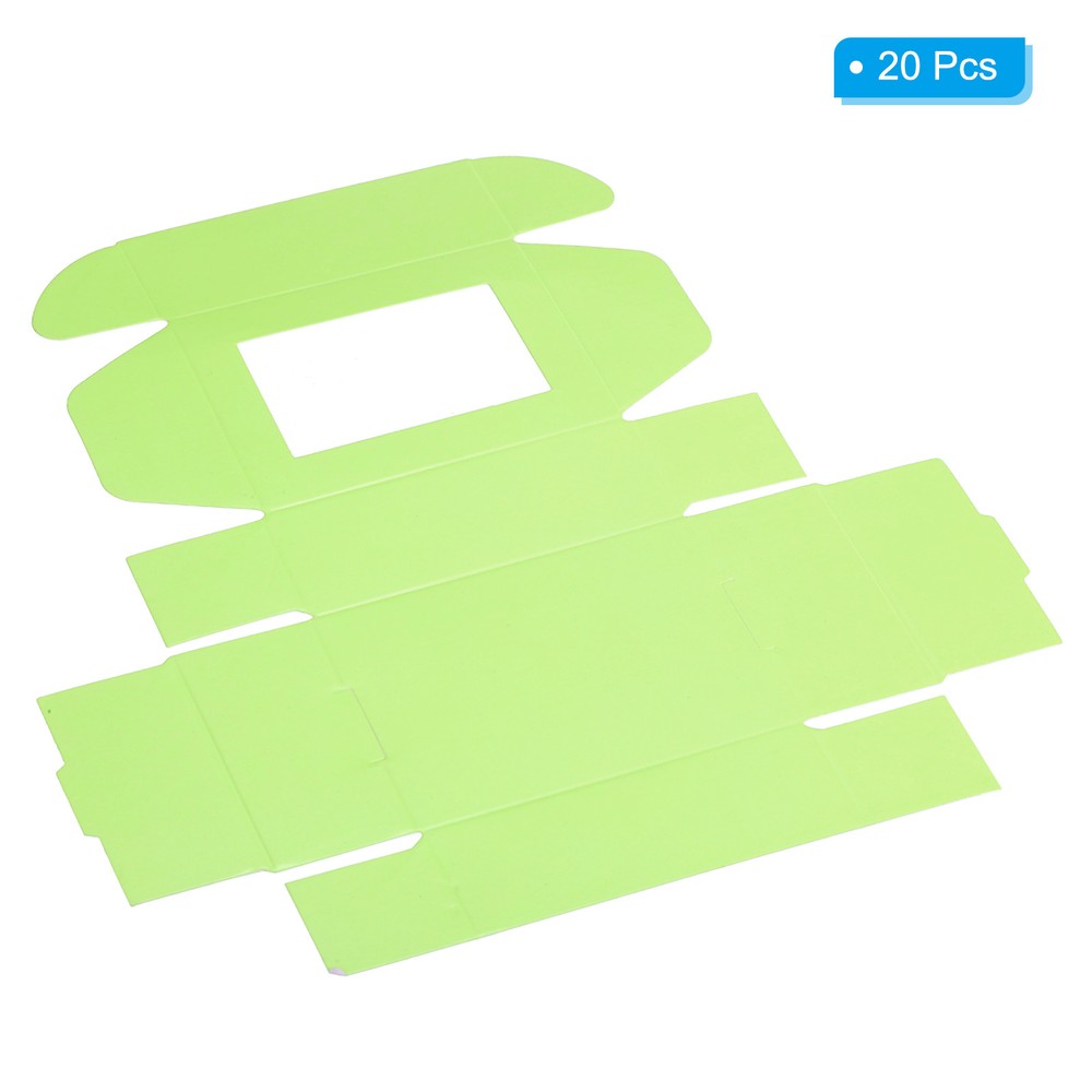 3.3x2.4x1.2" Paper Soap Box with Window, 20 Pack Soap Boxes Rectangle, Green