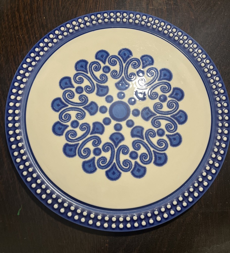 Herbolzheim Cake Plate Blue 13” D
