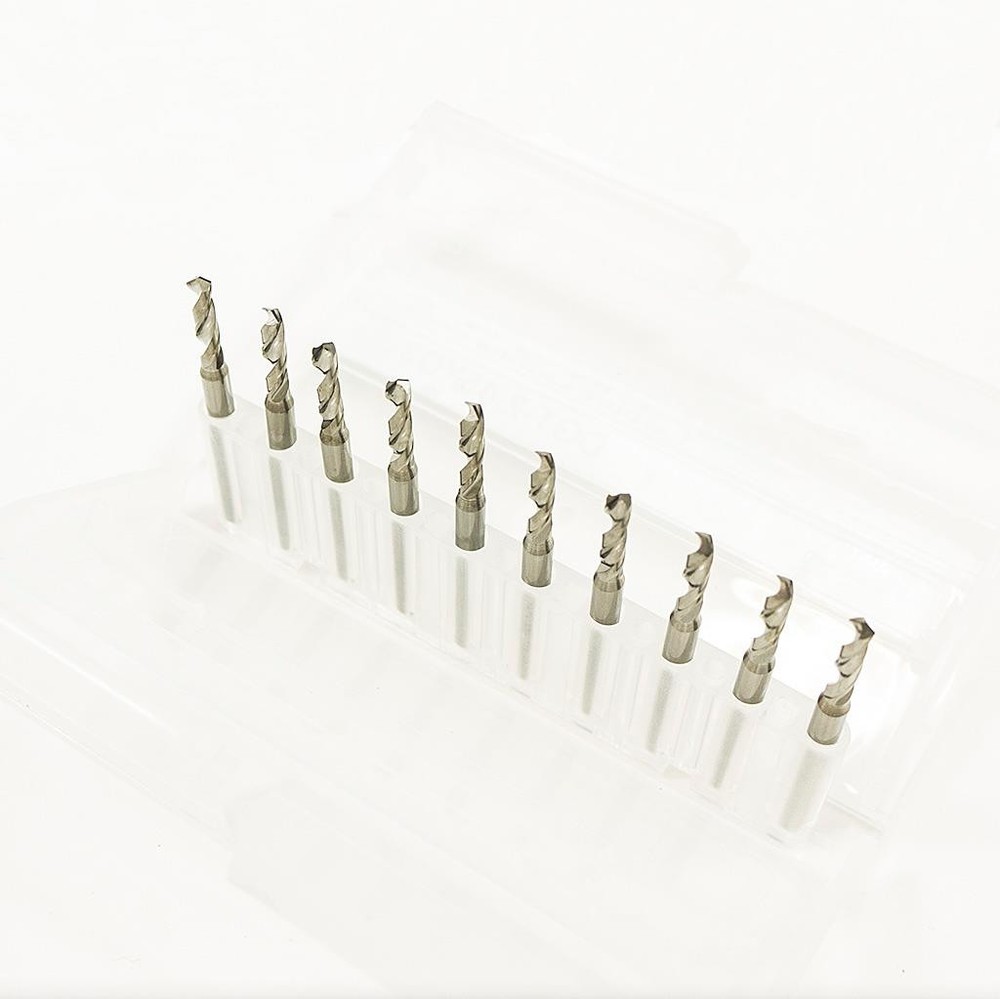 KLOT 10pcs Whole Solid Carbide PCB Micro Drill Bit 1.7mm-2.39mm Shank 3mm 55D