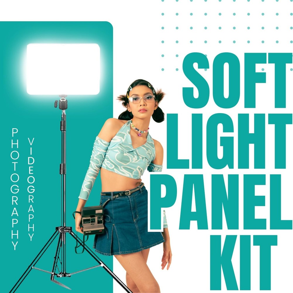 LED Panel Video Light Kit Studio Photography Video Recording For Streaming
