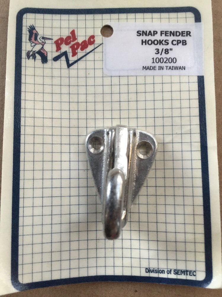 Pel Pac 3/8 Snap Type Boat Fender Hook