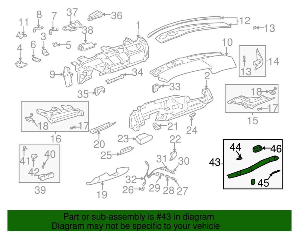 Genuine GM Trim Plate 25737389