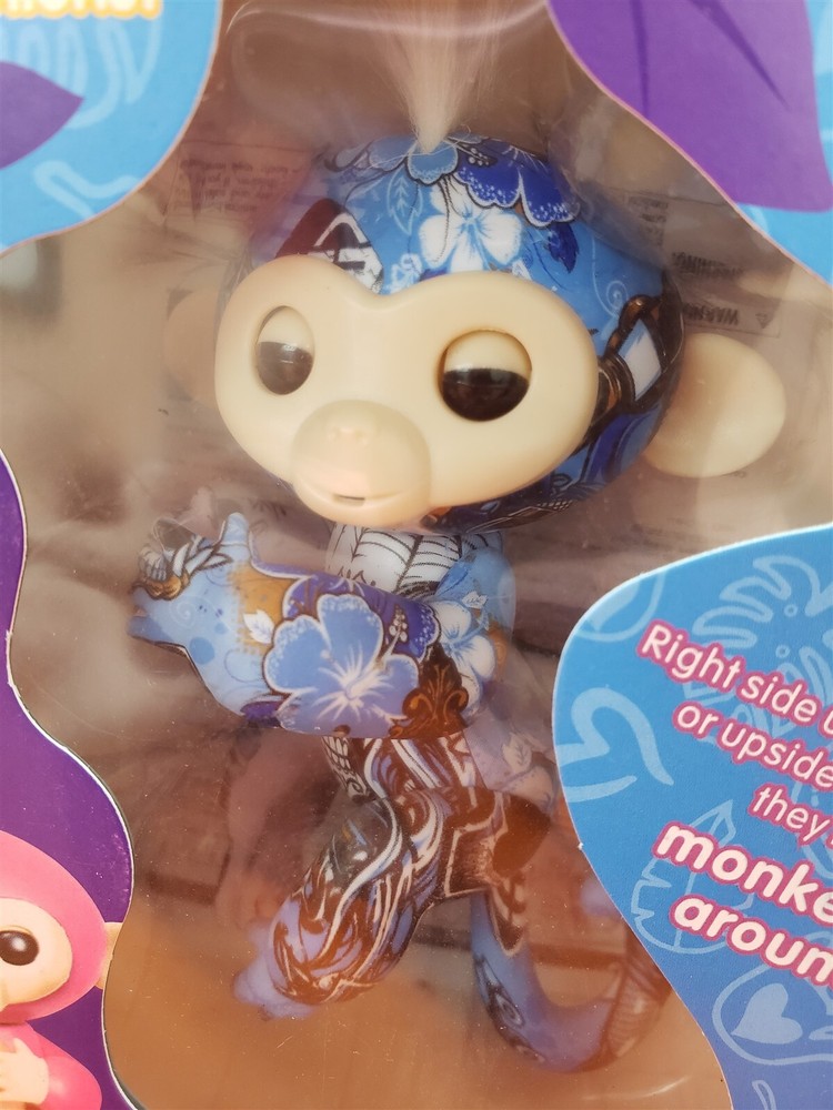 ⭐️⭐️⭐️⭐️⭐️ Fingerling Happy Monkey Interactive Toy Collectible - Blue Pattern