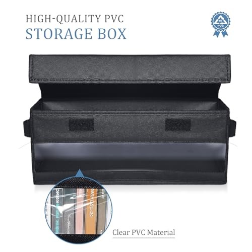 CD Storage Boxes - Pack of 2 CD Cases - 14" x 5.9" x 2 Pack With Visual Window
