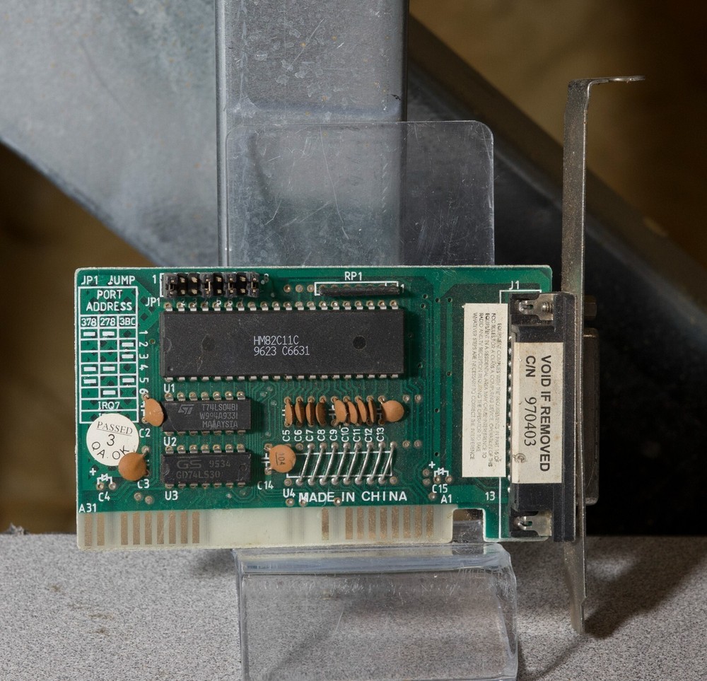 Vintage Generic Parallel port adapter 8 bit ISA ISA333