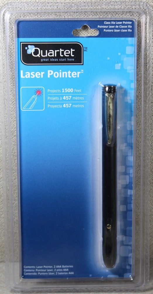 Quartet Laser Pointer, Projects 1500 ft, Black MP-1100Q