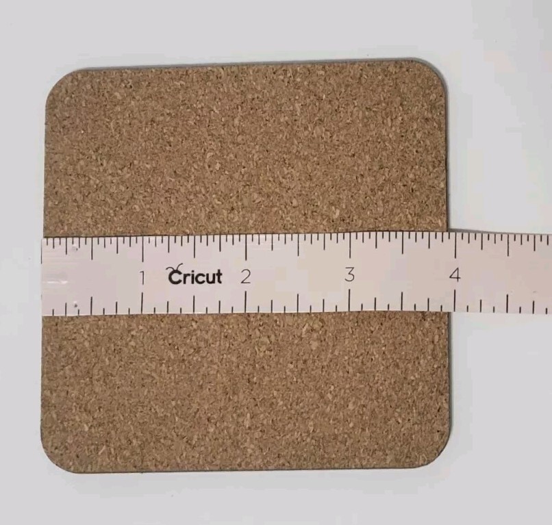 Square Shaped MDF Sublimation Blank Coasters With Cork Backing - 50 Pieces- New