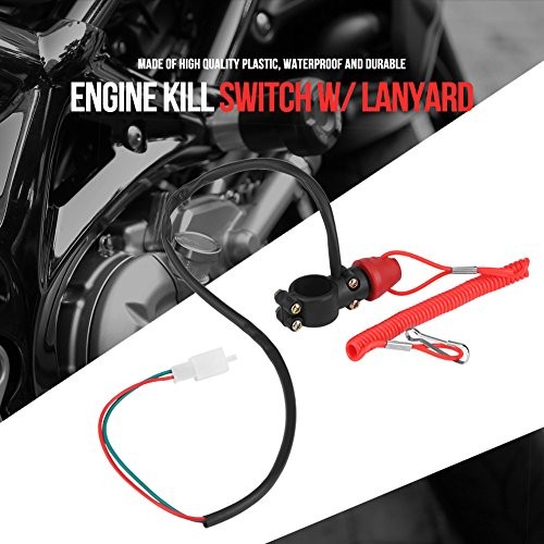 Engine Stop Switch, 22mm 7/8" Motorcycle Boat Safety Kill Stop Switch