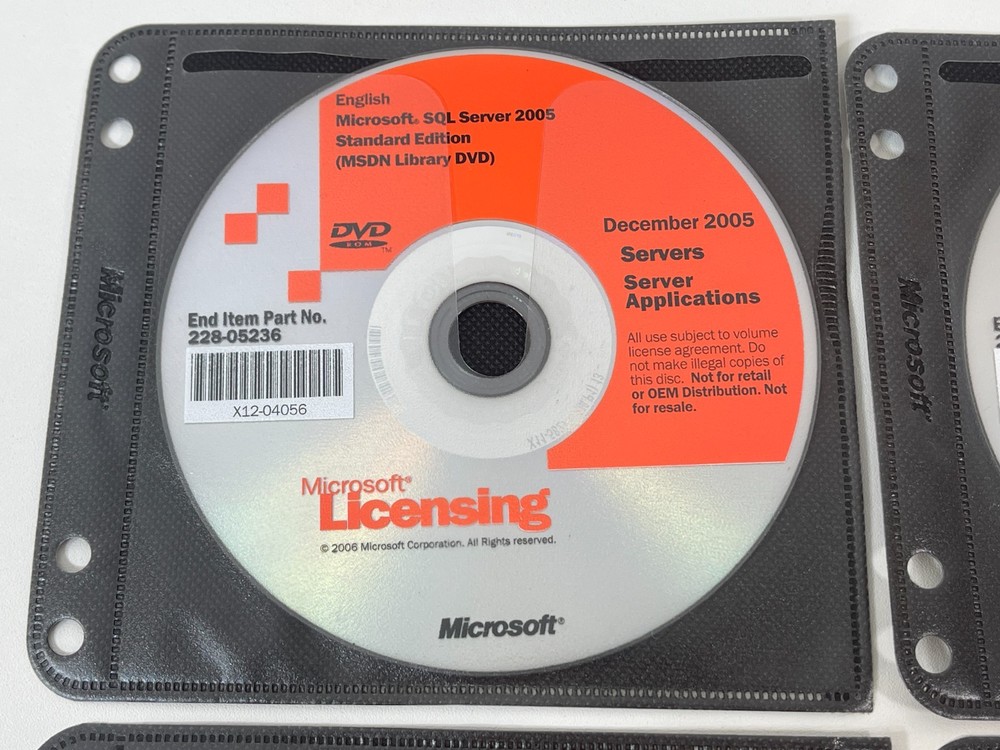 Microsoft SQL Server 2005 Standard & Enterprise MSDN Library DVD Set Windows