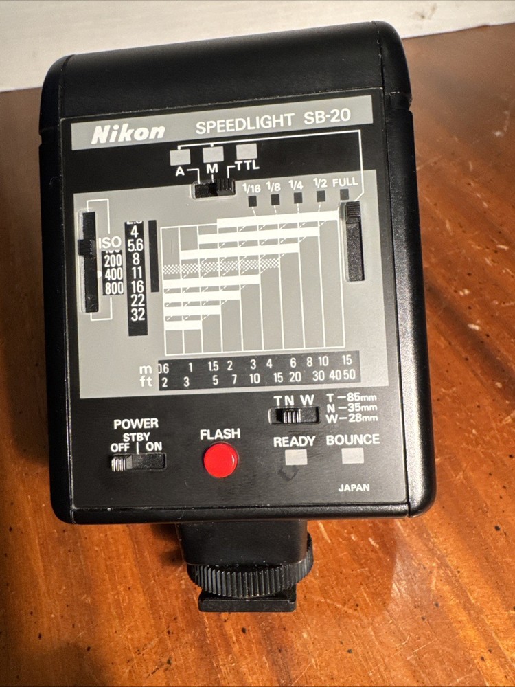 Nikon Speedlight SB-20 Shoe Mount Flash TESTED WORKING