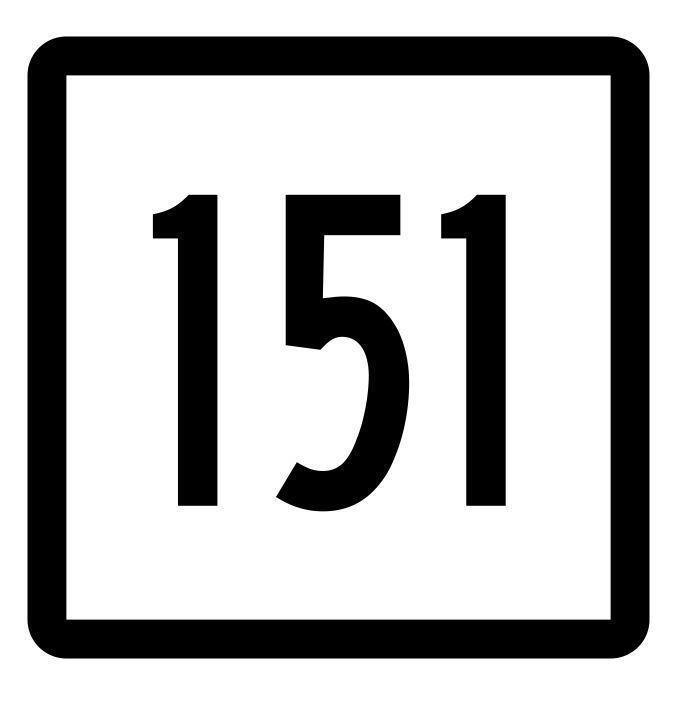 Connecticut State Highway 151 Sticker Decal