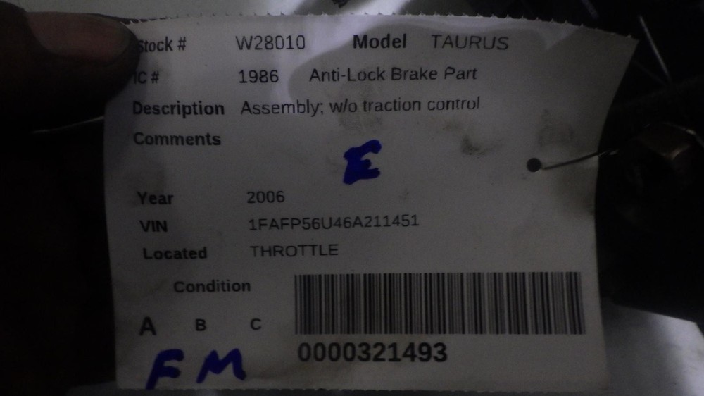 06 FORD TAURUS Anti-Lock Brake