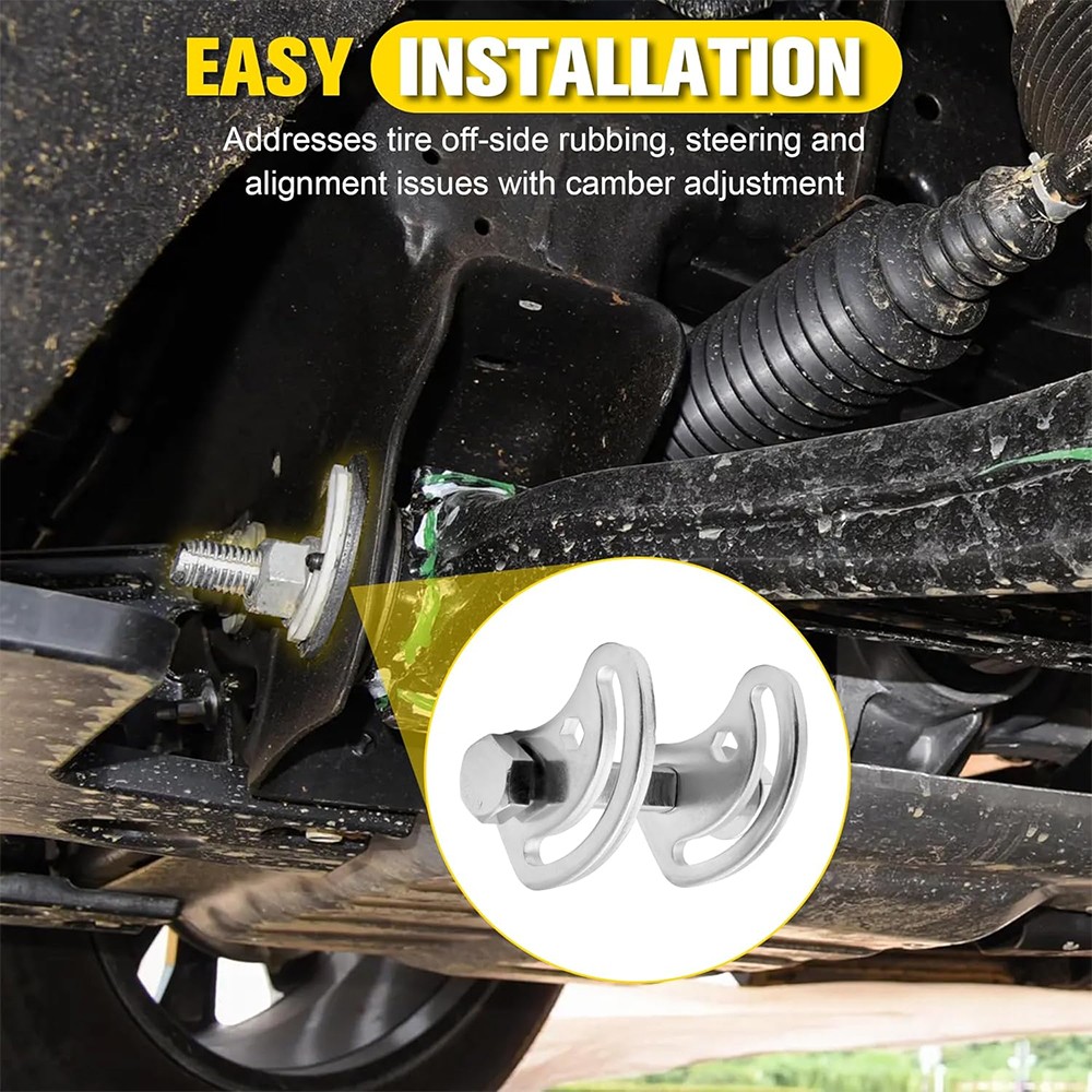 Front Upper Control Arm Alignment Camber Bolt Kit LH Driver or RH Passenger Side