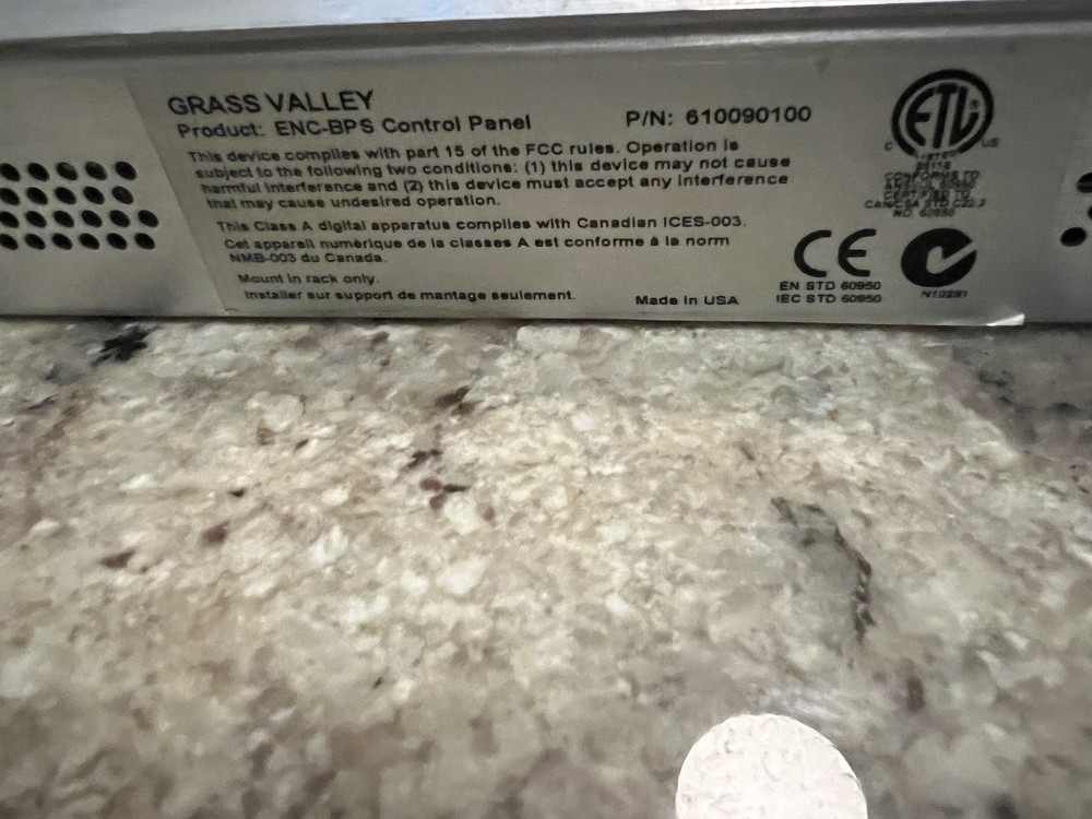 Grass Valley Button Per Source Control Panel Encore BPS