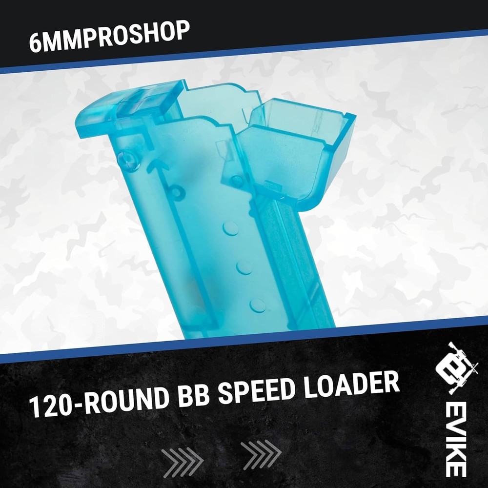 Universal Blue 120rd Airsoft Speed Loader – Lightweight with Enhanced Features