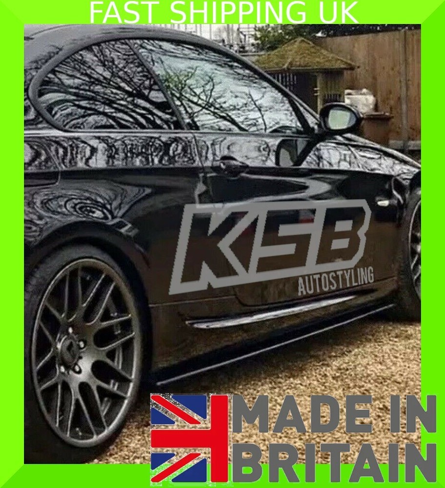 BMW M-SPORT E92/E93 Side Extensions (2006-2009) ABS PLASTIC GLOSS BLACK