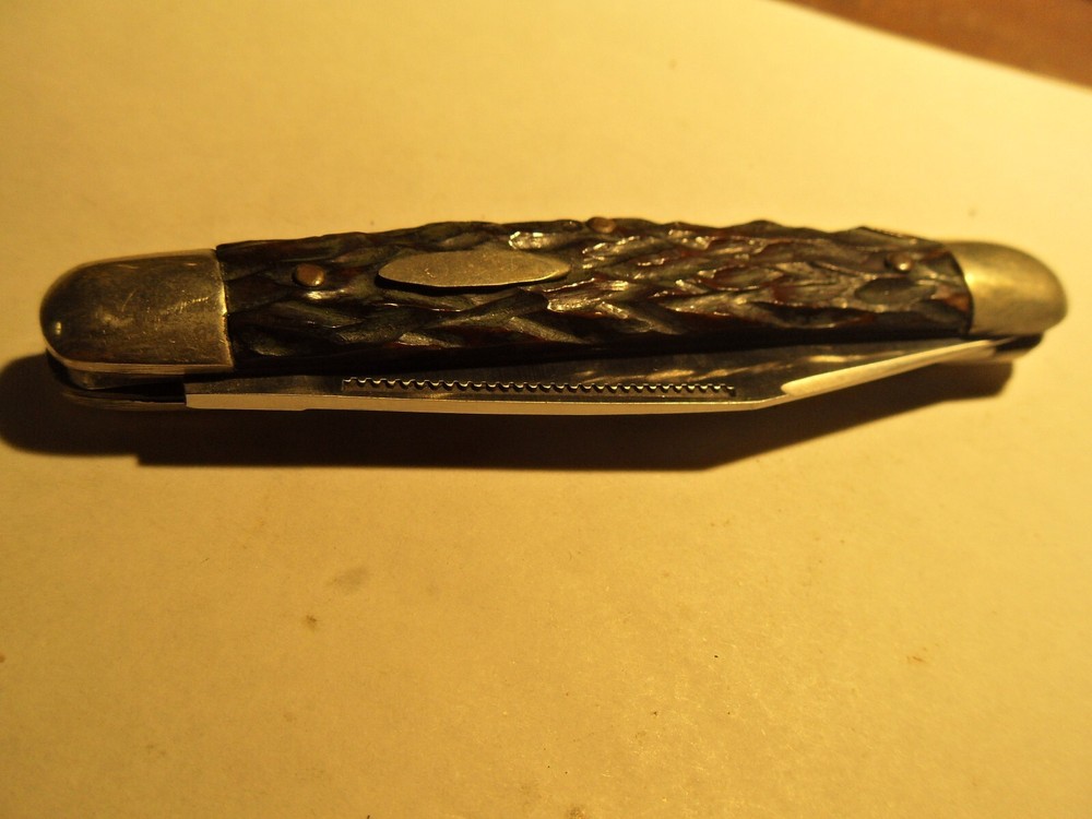 PRECISE SILVER EAGLE TWO BLADE STAINLESS 11635 FOLDING KNIFE JAPAN