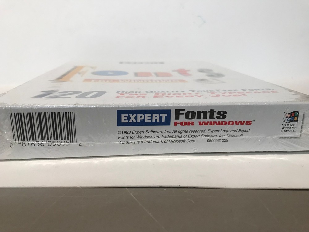 Expert Fonts for Windows computer program 1993