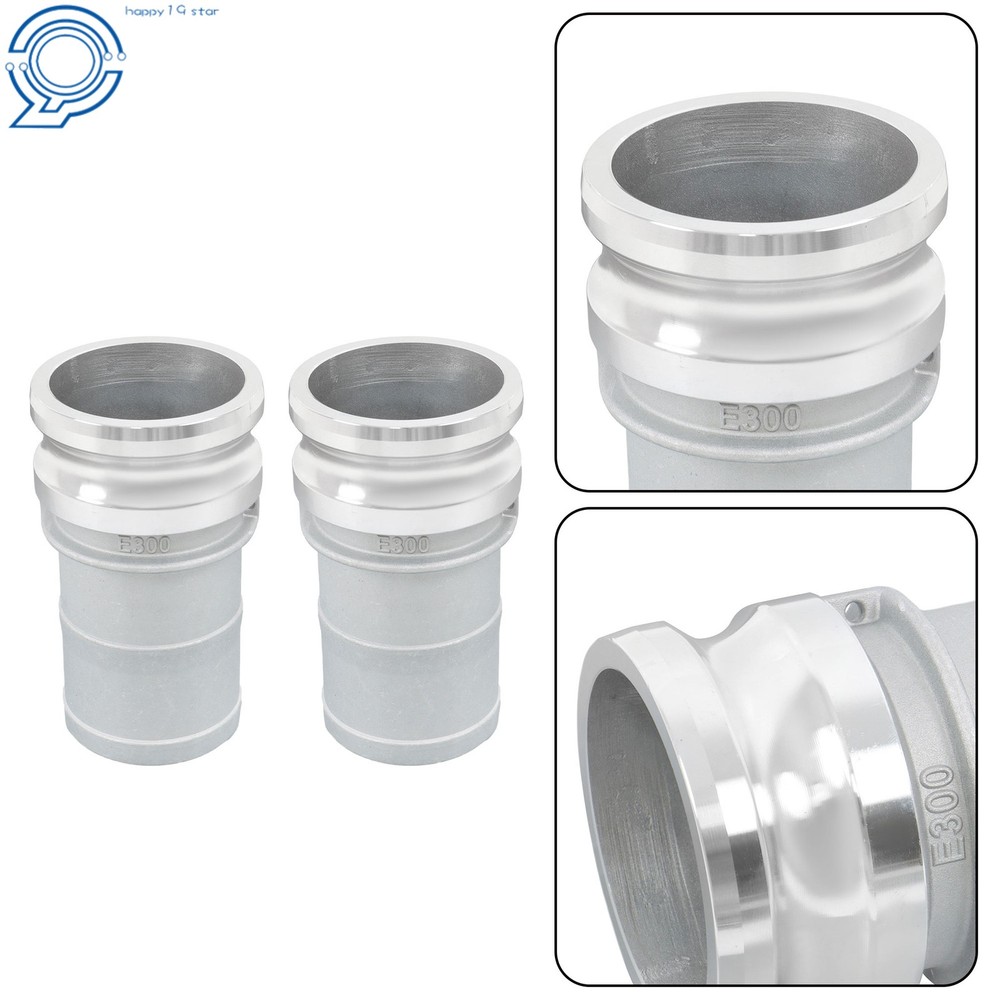 2 Pcs 3" Aluminum Camlock Type E Adapter Universal Hose Connection Kit