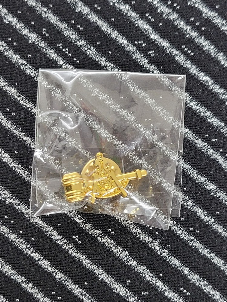 Masonic Past Master With Gavel Lapel Pin