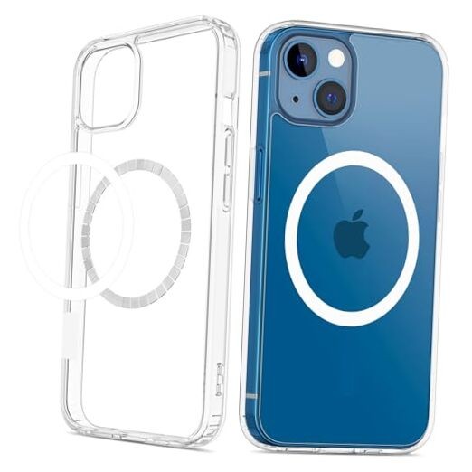 for iPhone 13 & iPhone 14 Case, with Built-in Magnets, for iPhone 13/14 Clear