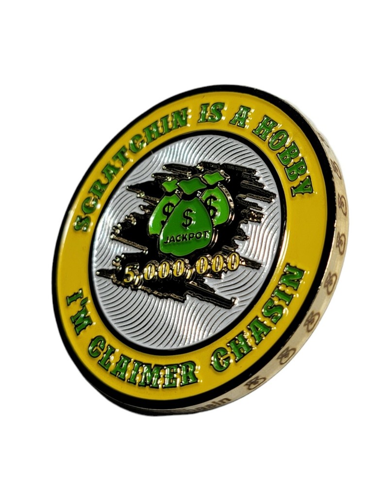 Lottery Coin Scratch off ticket Challenge Coin