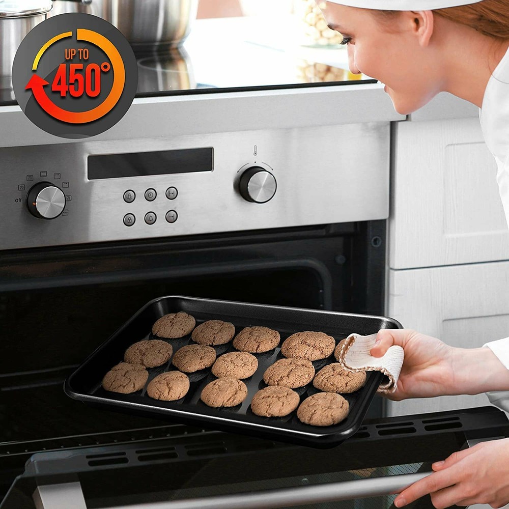 NutriChef 2-Pc. Nonstick Cookie Sheet Baking Pan - Professional Quality