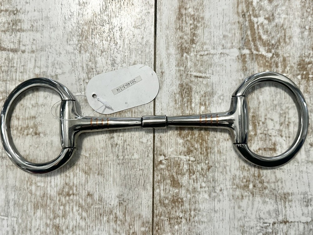 Jack’s Stainless Steel Copper Inlay Eggbutt Snaffle Bit 5.25”