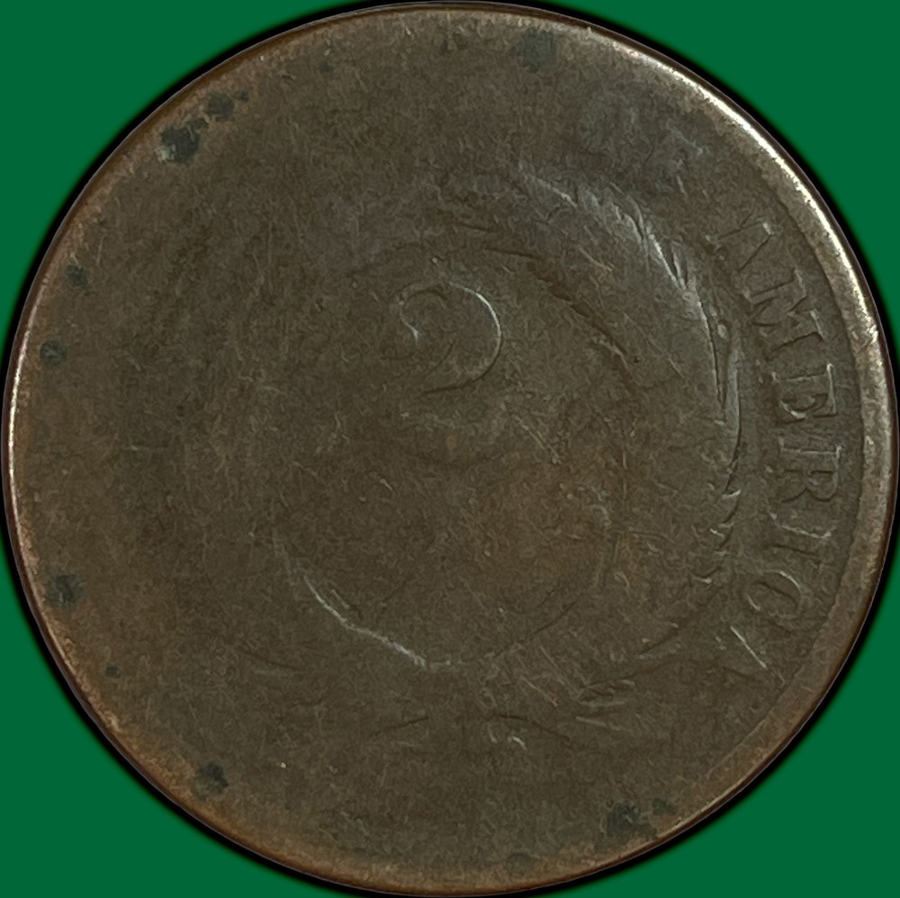 1864 Two Cent Piece Fair FA Coin #38346