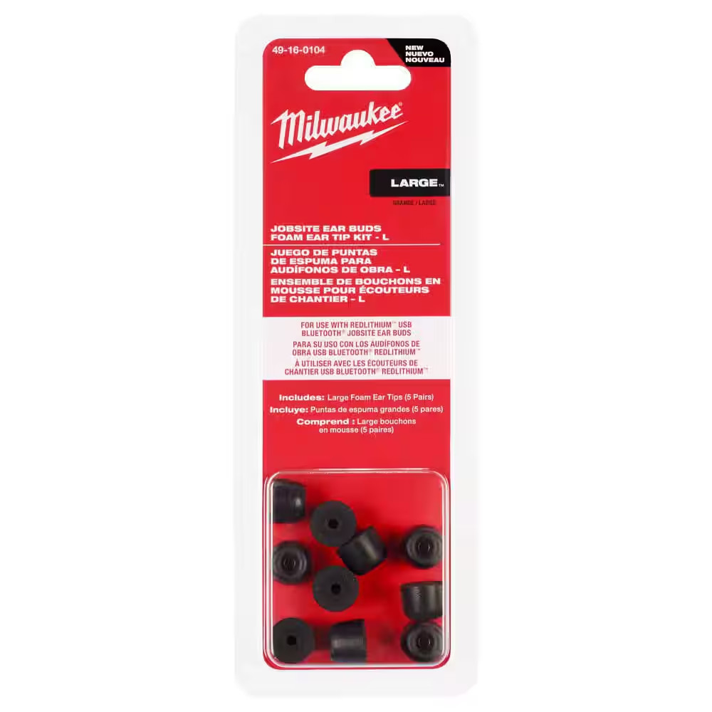 Jobsite Earbuds Foam Ear Tip Kit - Size Large