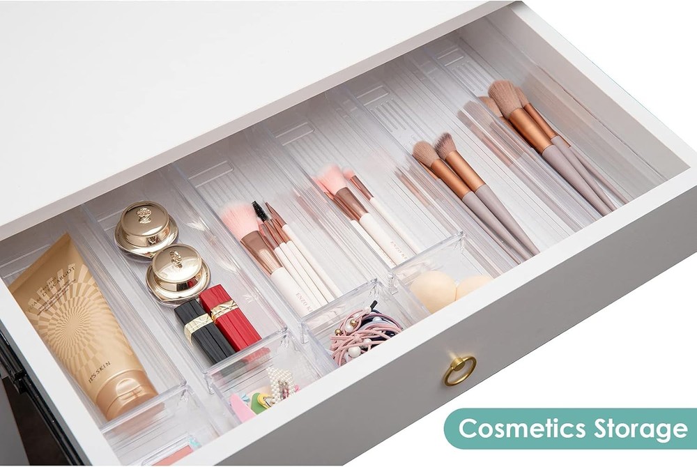 10 Piece Clear Plastic Drawer Organizers